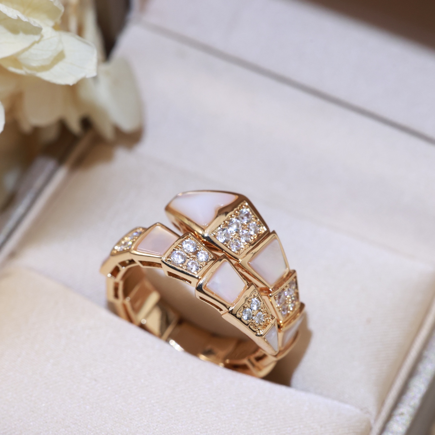 BGRV007 18k Bulgari serpenti ring diamond - ccjewelryacc