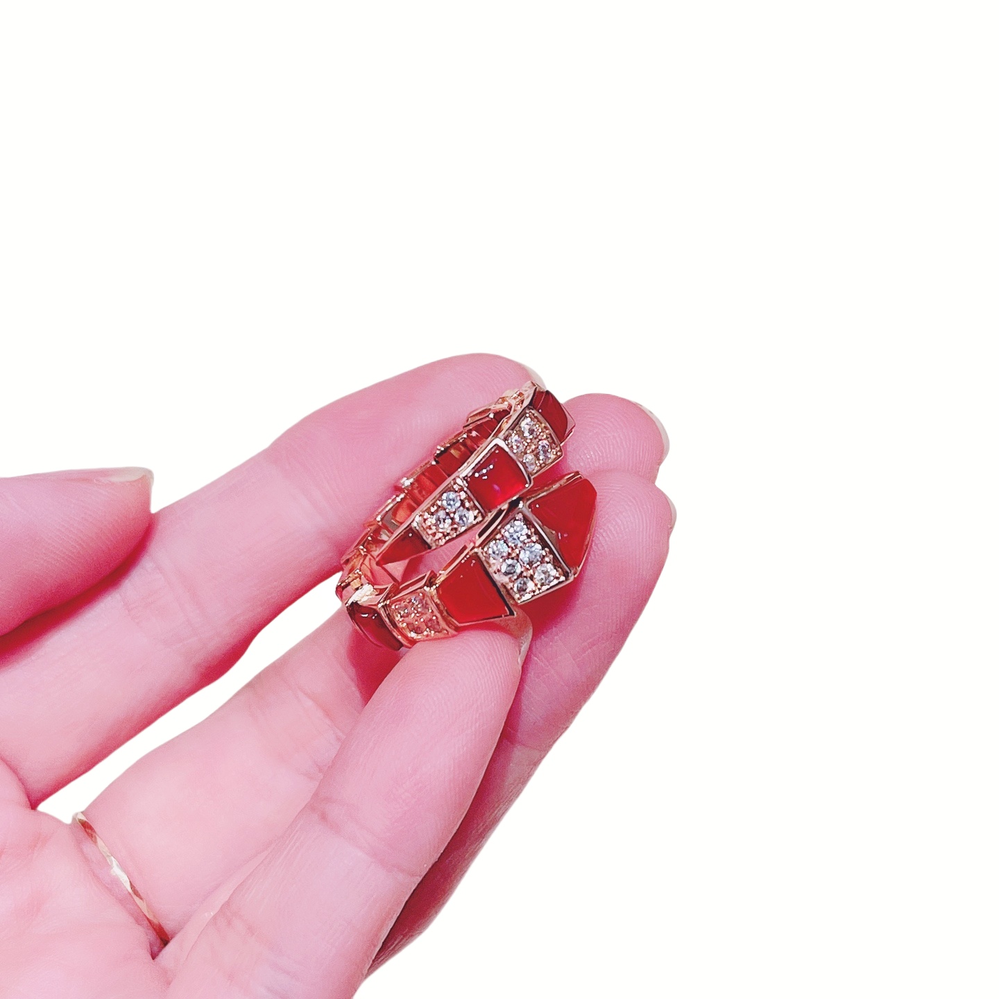 BGRV007 18k Bulgari serpenti ring diamond - ccjewelryacc