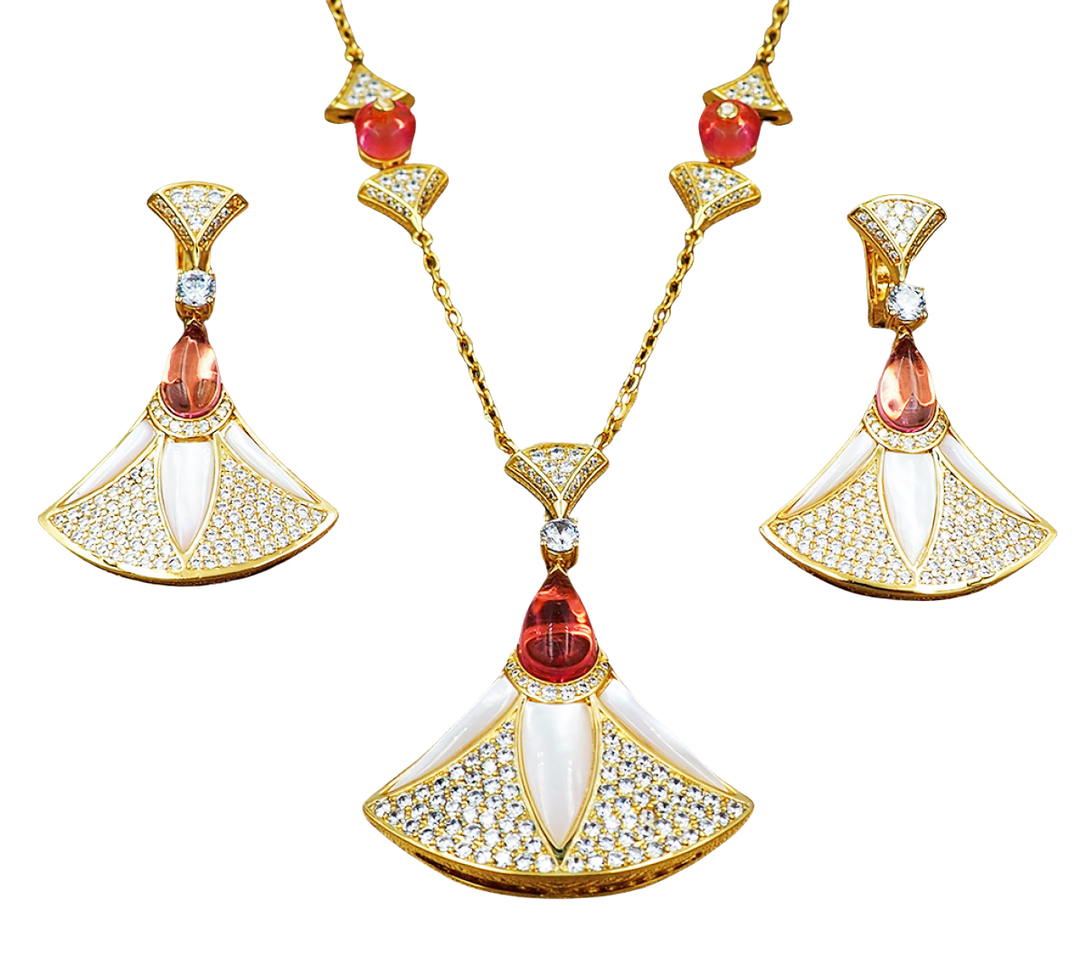 BGEV008 18K Rose Gold  Divas dream earrings - ccjewelryacc