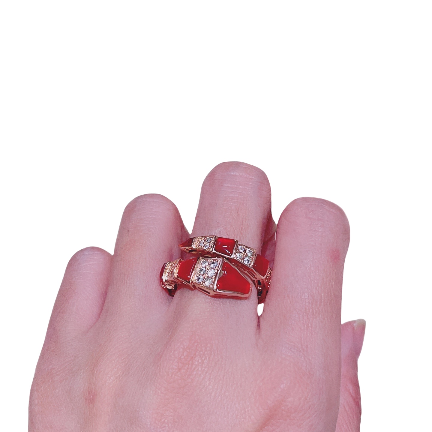 BGRV007 18k Bulgari serpenti ring diamond - ccjewelryacc