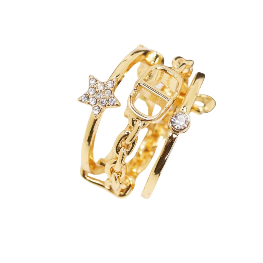 CDR004 Stack Dior star earrings - ccjewelryacc