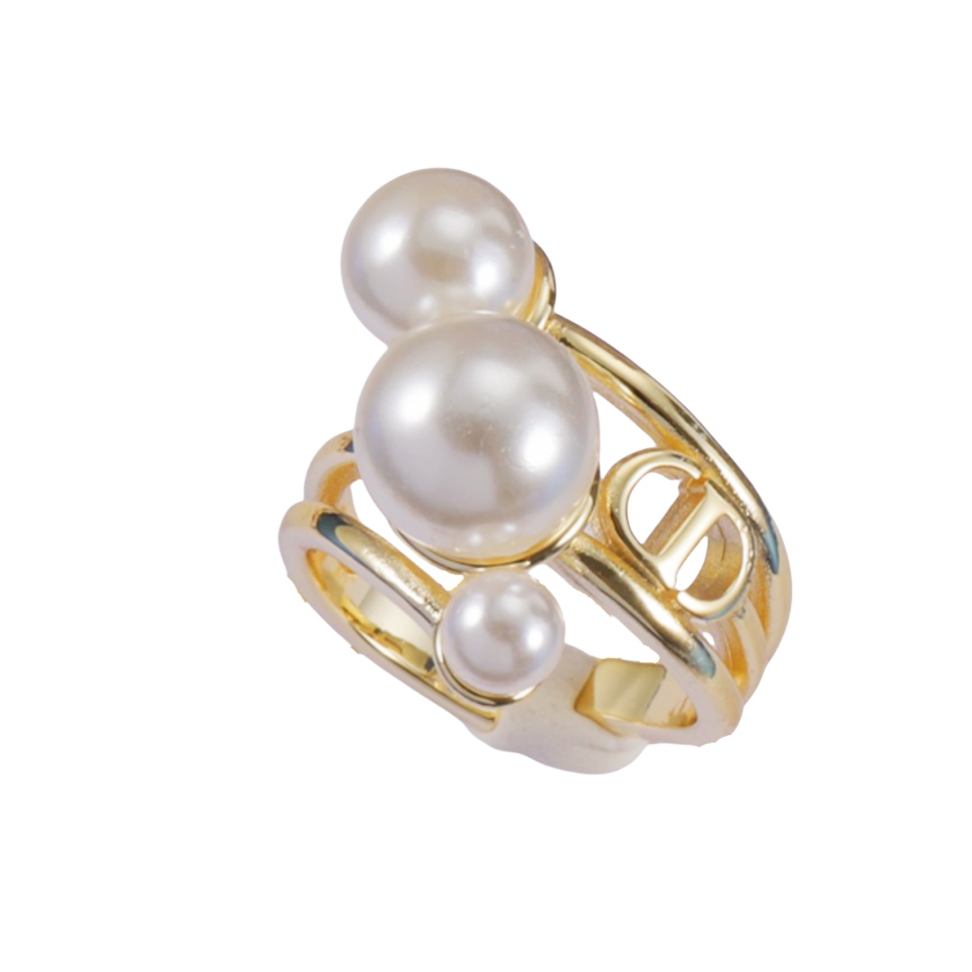 CDR023 Christian dior pearl ring - ccjewelryacc