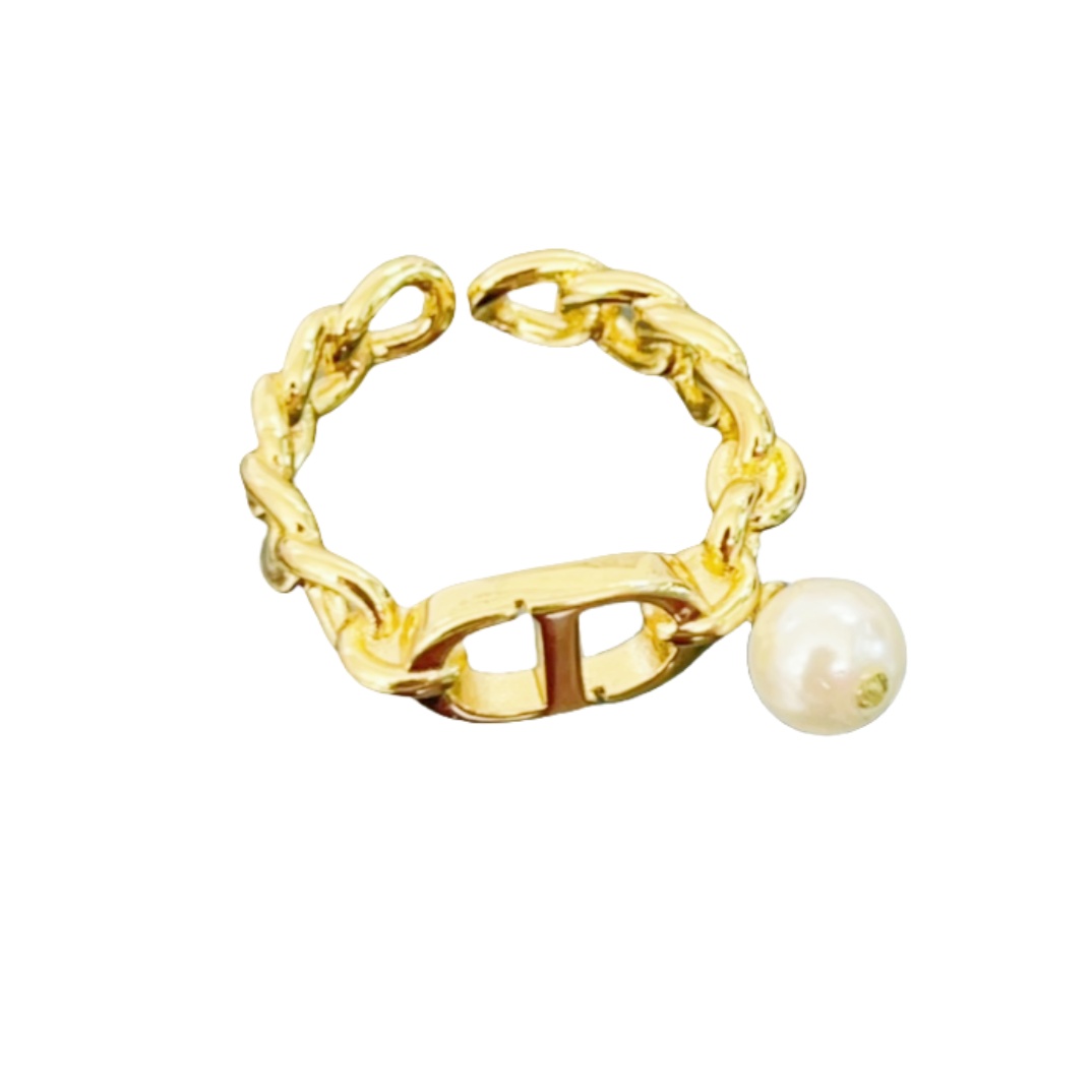 CDR007 Dior CD Chain Ring - ccjewelryacc