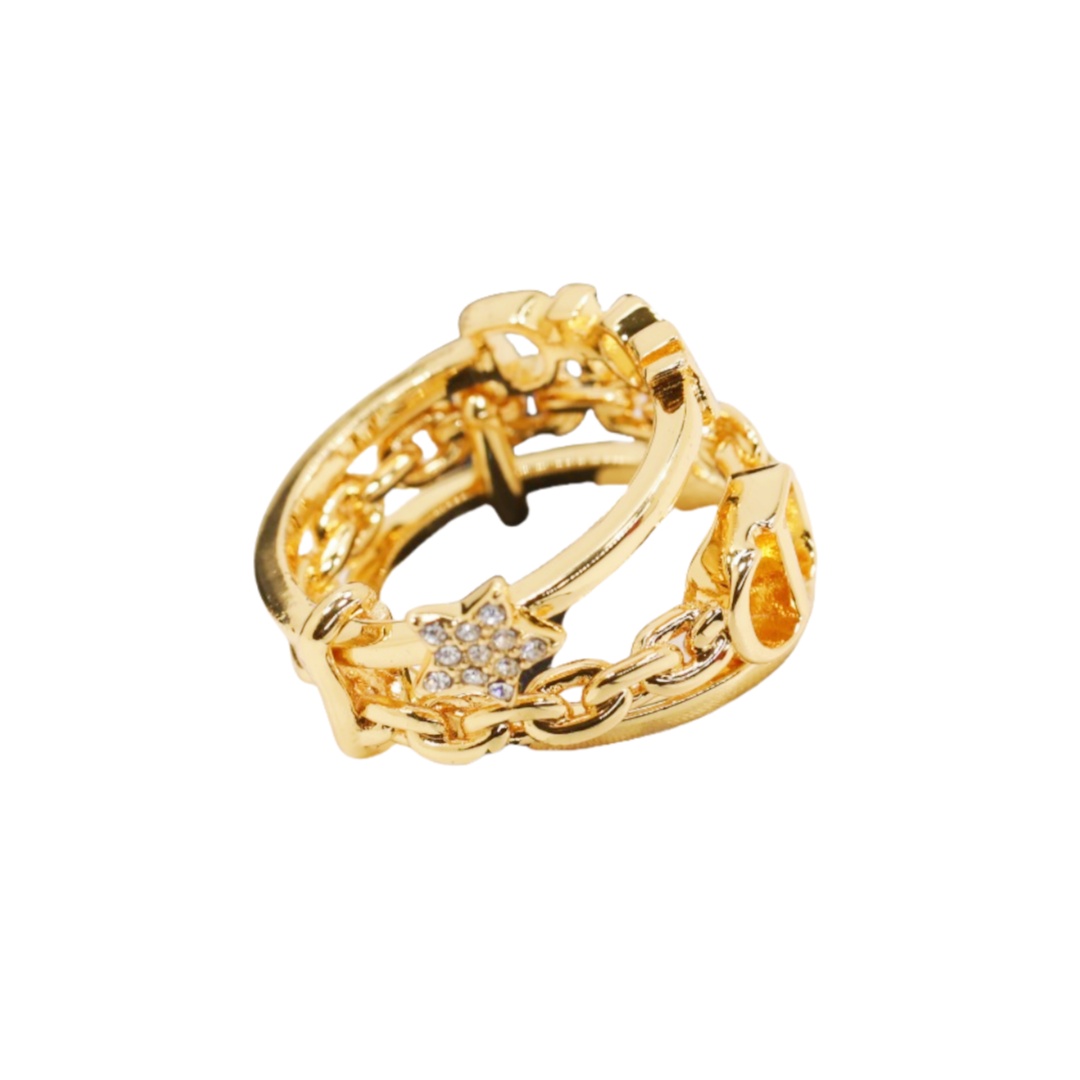 CDR004 Stack Dior star earrings - ccjewelryacc