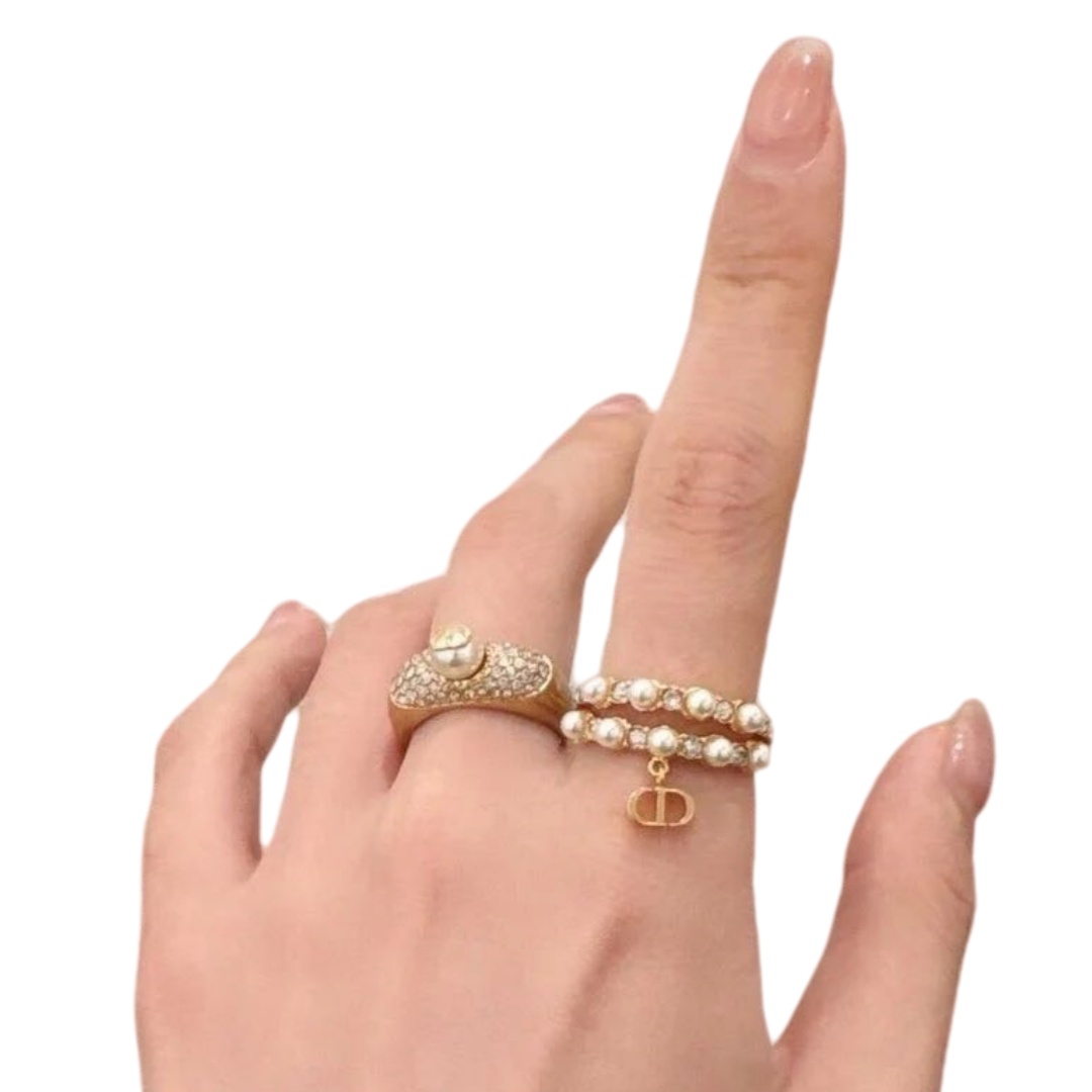 CDR034 Christian dior gold earrings - ccjewelryacc