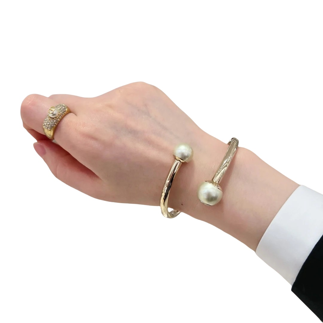 CDR026 Metal crystal dior cd logo ring - ccjewelryacc