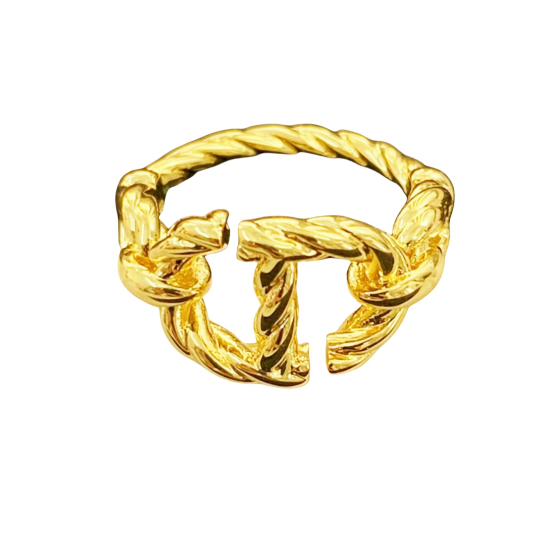 CDR028 Twist metal CD Logo Ring - ccjewelryacc