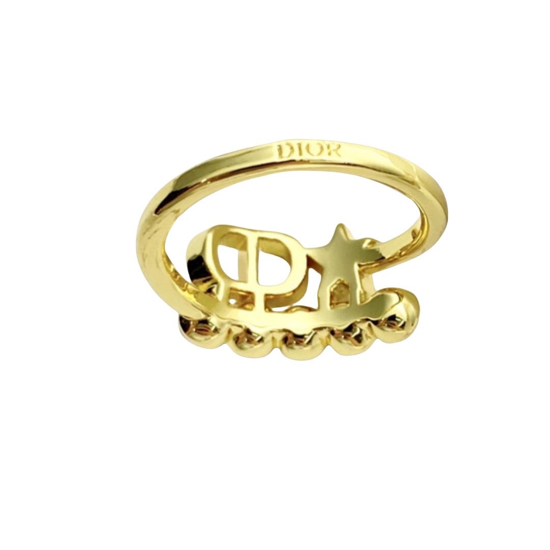 CDR032 Metal CD Star pearl ring - ccjewelryacc