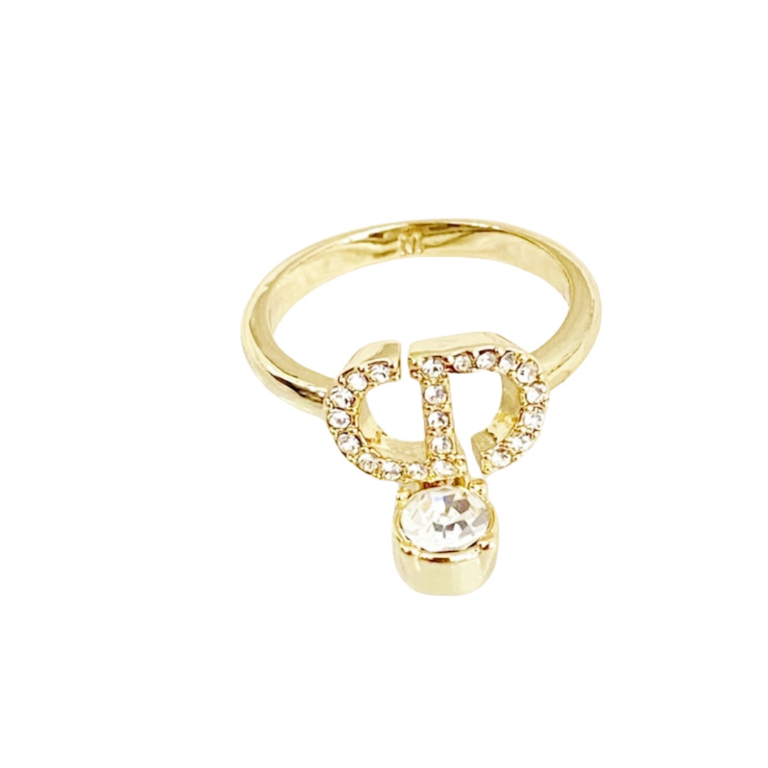CDR036 Crystals and cd icon ring - ccjewelryacc