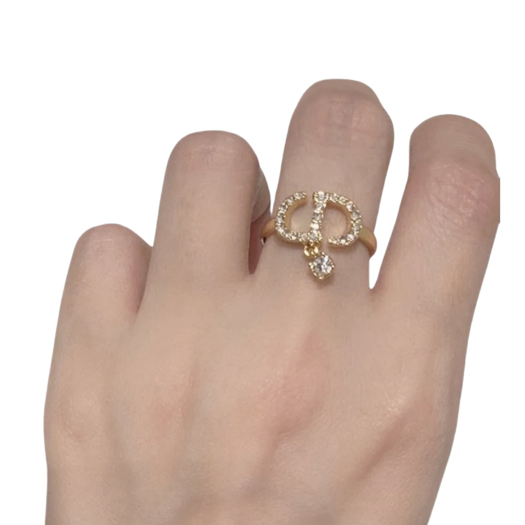 CDR036 Crystals and cd icon ring - ccjewelryacc