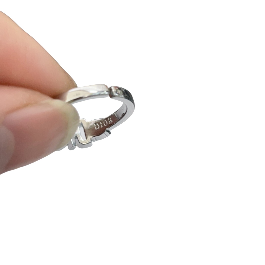 CDR014 Dior logo ring silver - ccjewelryacc