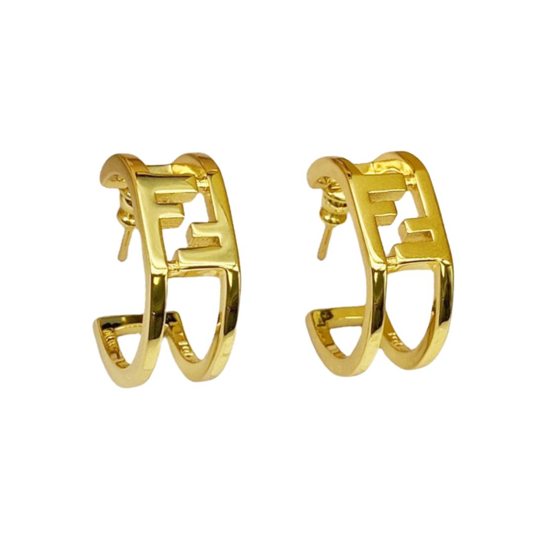FDE062 Fendi hoop earrings - ccjewelryacc