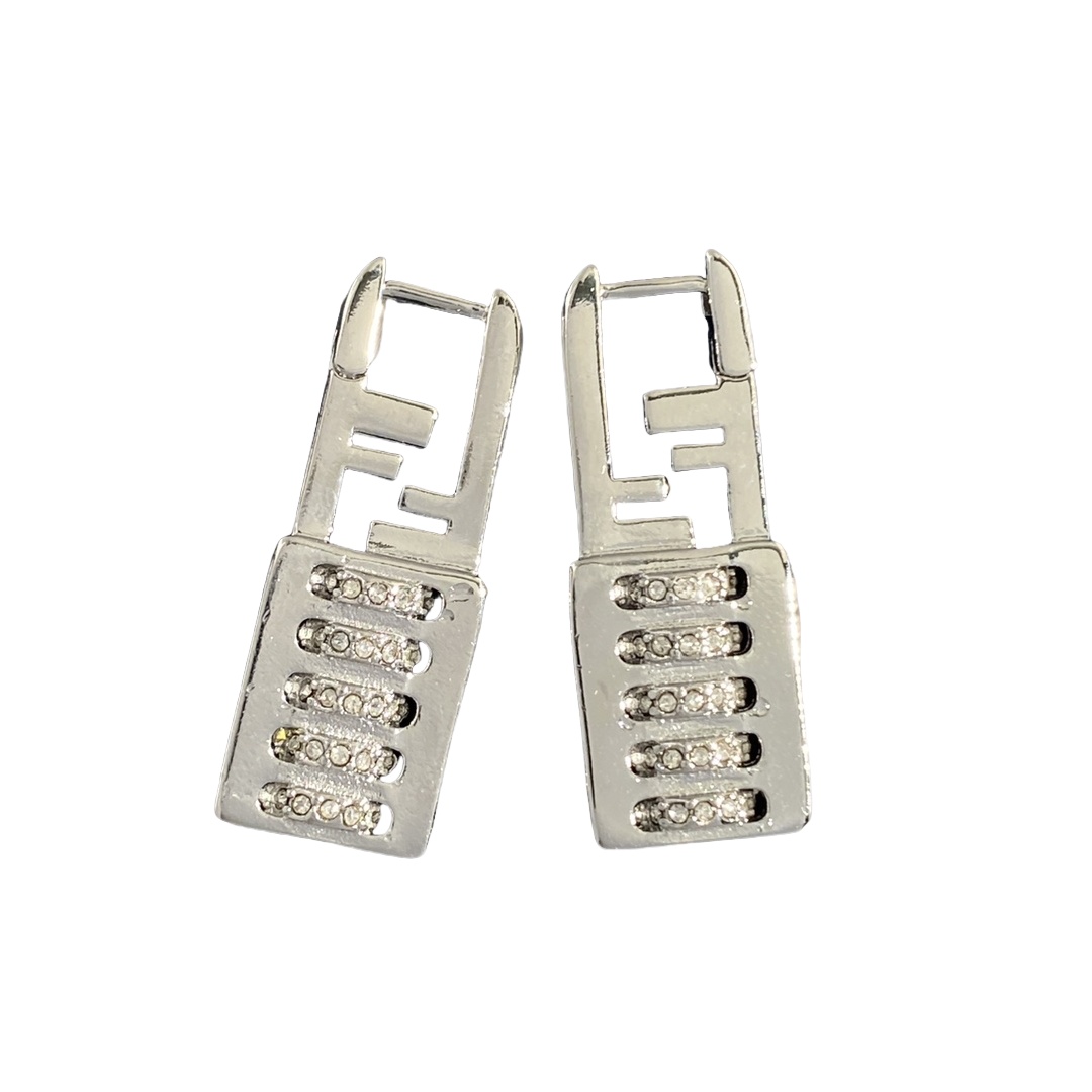 FDE021 Fendi lock earrings - ccjewelryacc