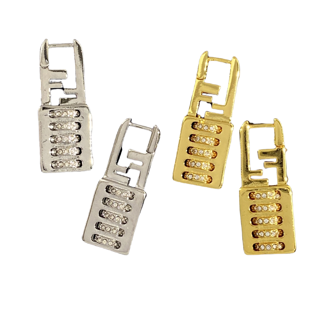 FDE021 Fendi lock earrings - ccjewelryacc