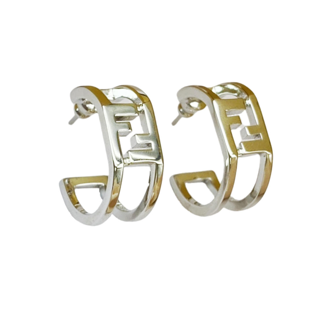 FDE062 Fendi hoop earrings - ccjewelryacc