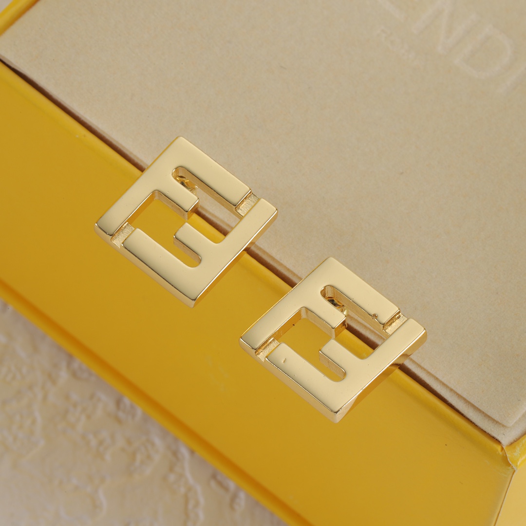 FDE026 Fendi FF stud earrings - ccjewelryacc