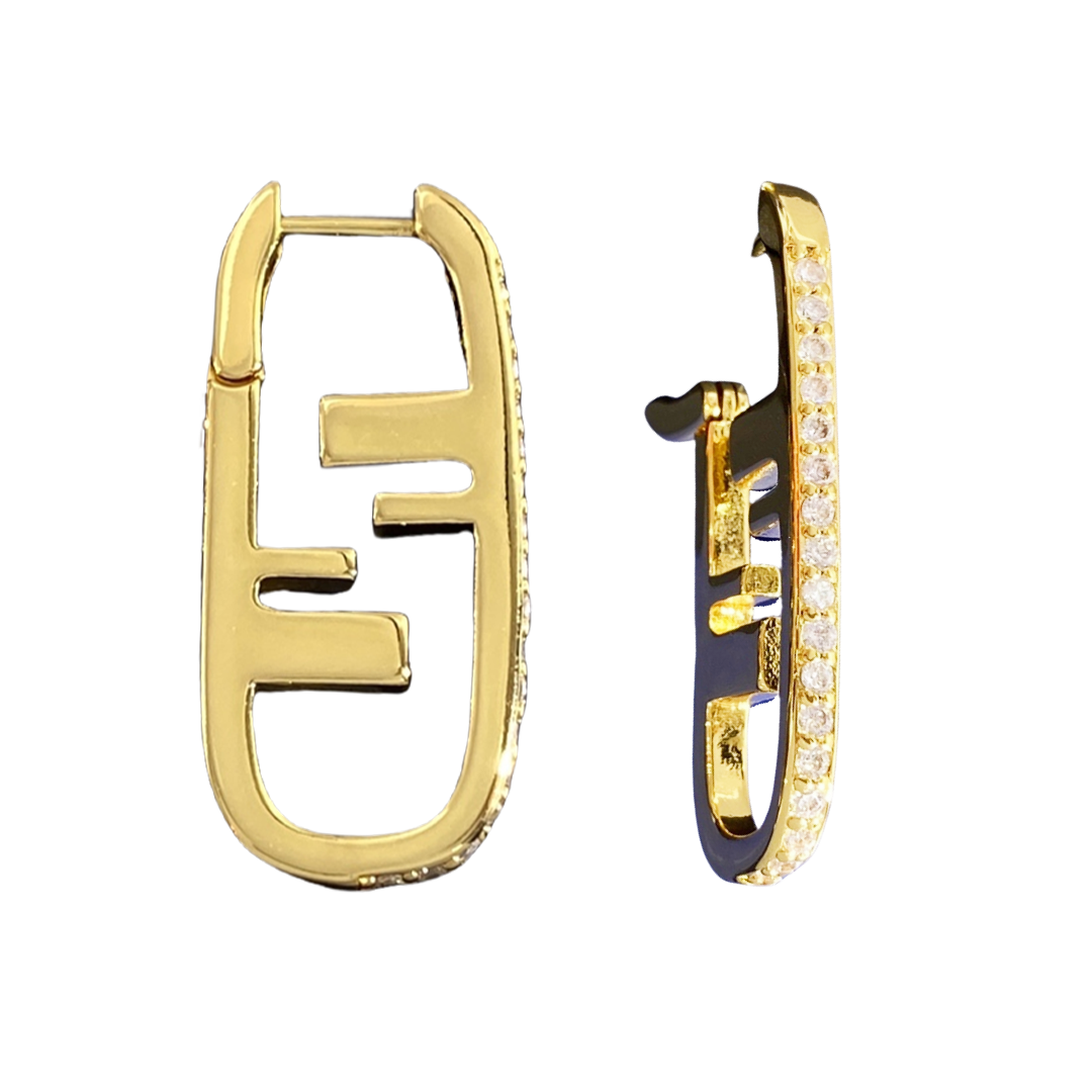 FDE095 Fendi o lock earrings - ccjewelryacc