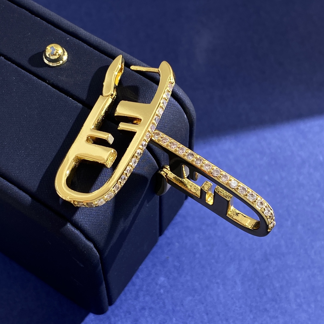 FDE095 Fendi o lock earrings - ccjewelryacc