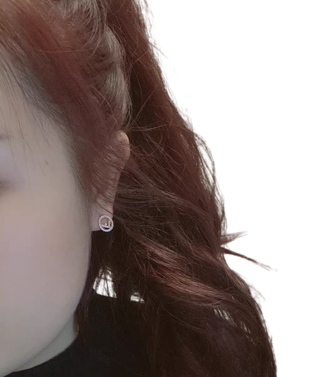 FDE038 Fendi Logo stud earrings - ccjewelryacc