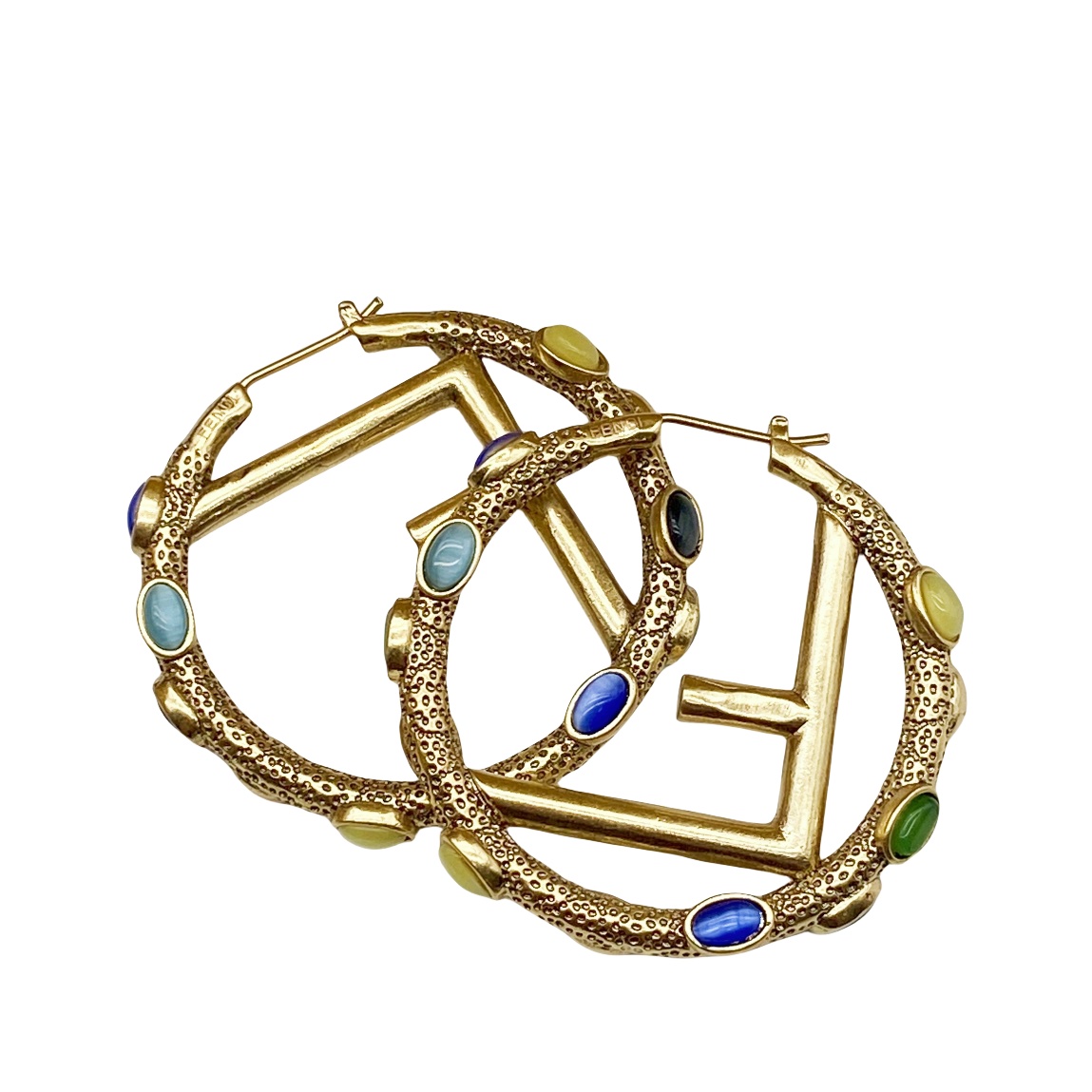 FDE046 Fendi hoop earrings - ccjewelryacc