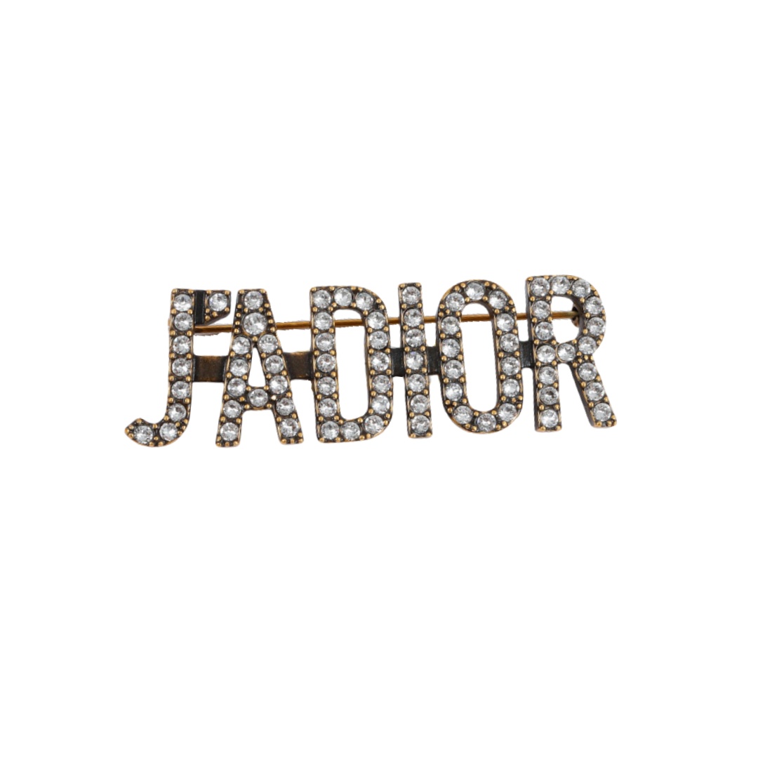 CDB046 Vintage J adior brooch in metal and crystal - ccjewelryacc