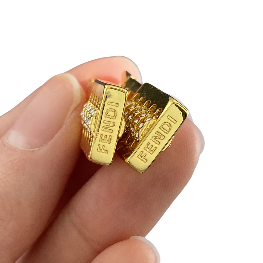 FDE021 Fendi lock earrings - ccjewelryacc