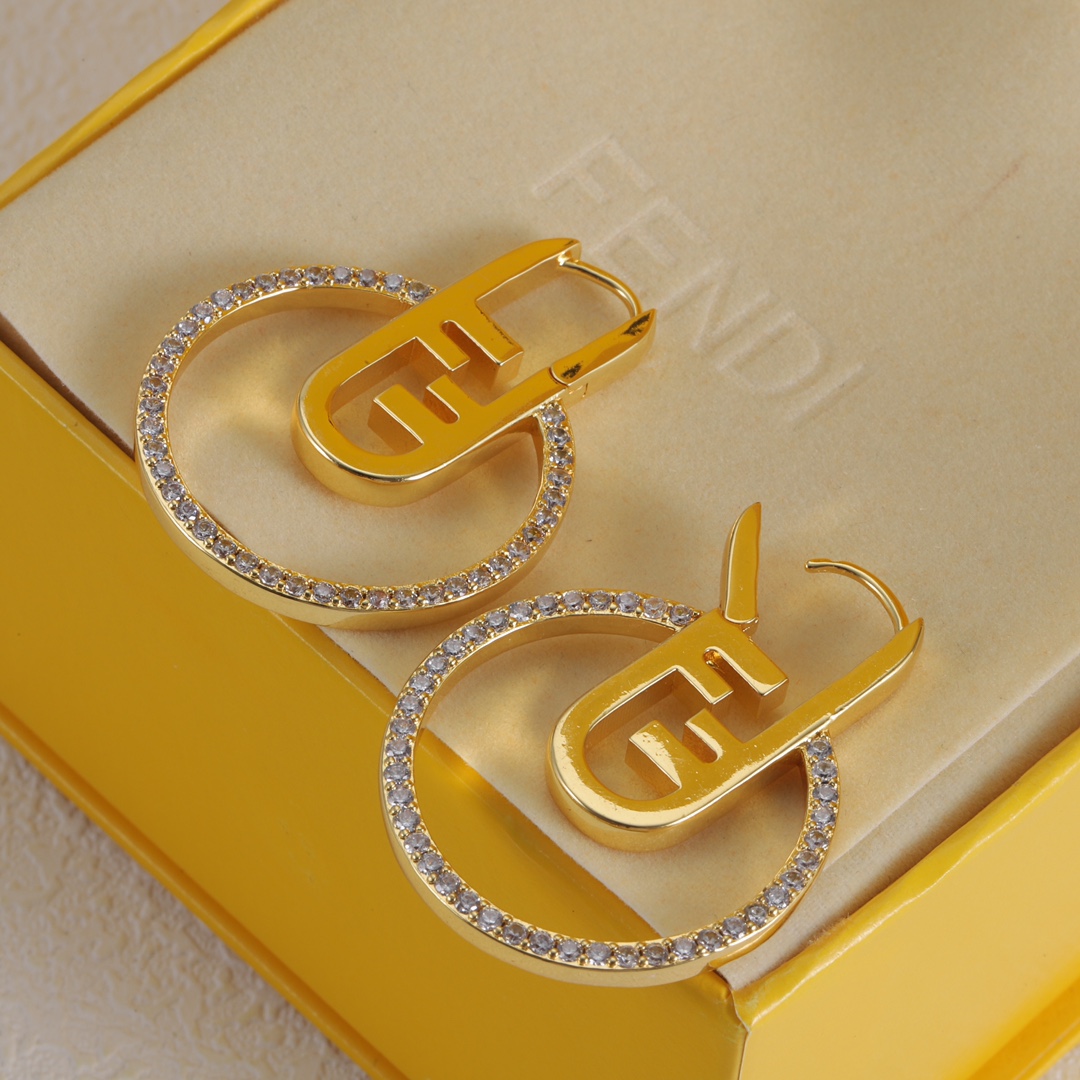 FDE027 Fendi O' Lock earrings - ccjewelryacc