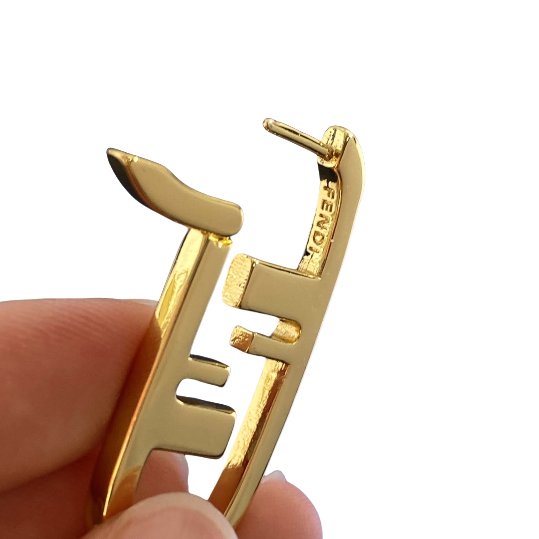 FDE095 Fendi o lock earrings - ccjewelryacc