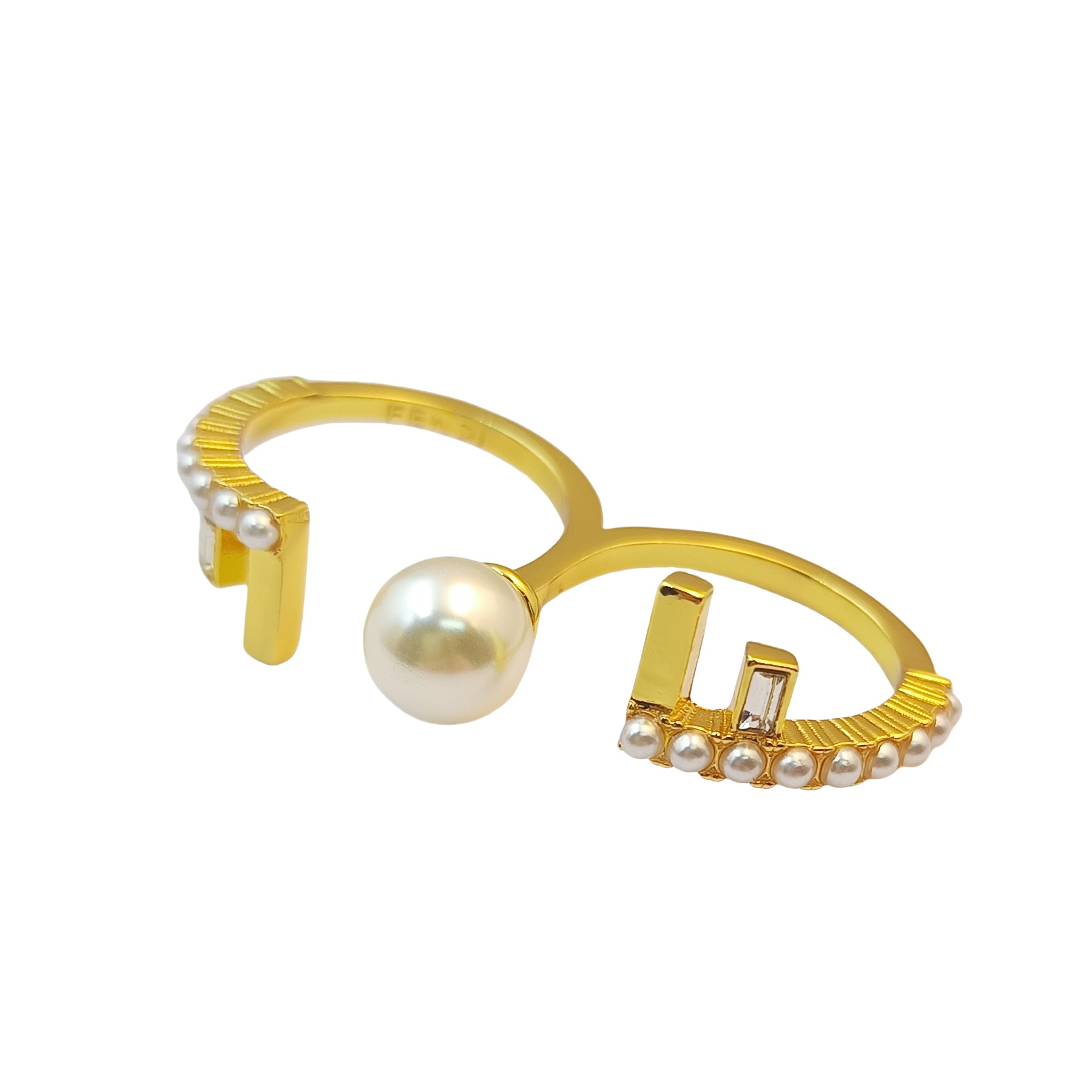 FDR020 Fendi double f ring - ccjewelryacc