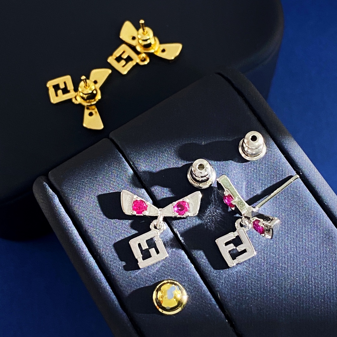 FDE030 Fendi FF drop earrings - ccjewelryacc