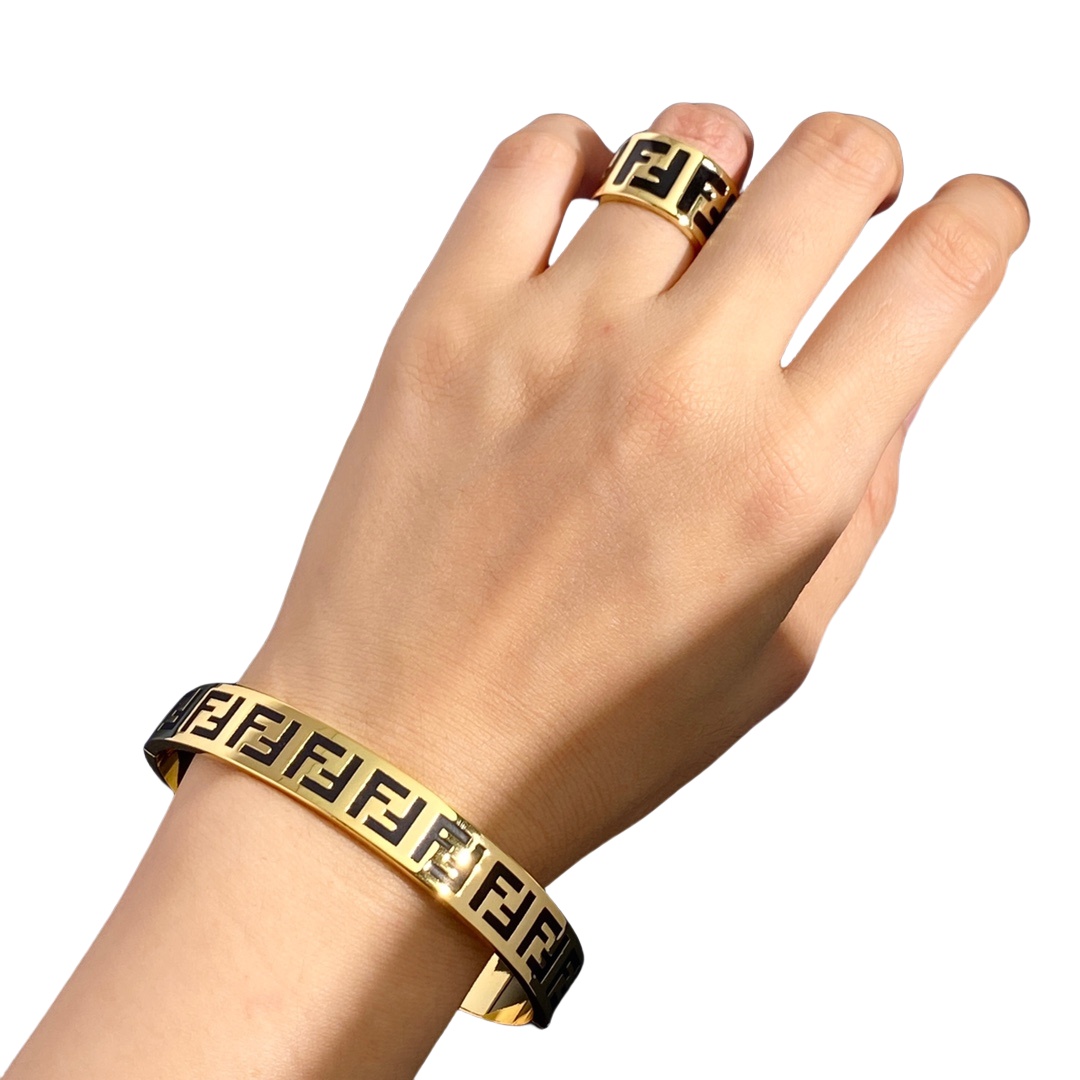 FDR022 Mens fendi ring - ccjewelryacc