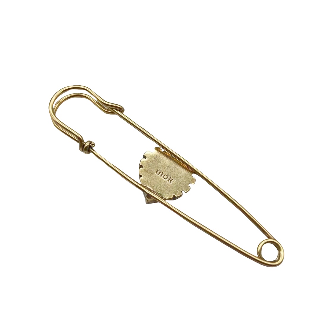CDB079 dior safety pin brooch - ccjewelryacc