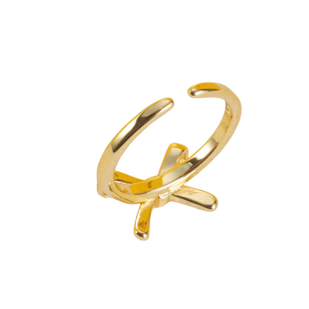 FDR017 Fendi bow ring - ccjewelryacc