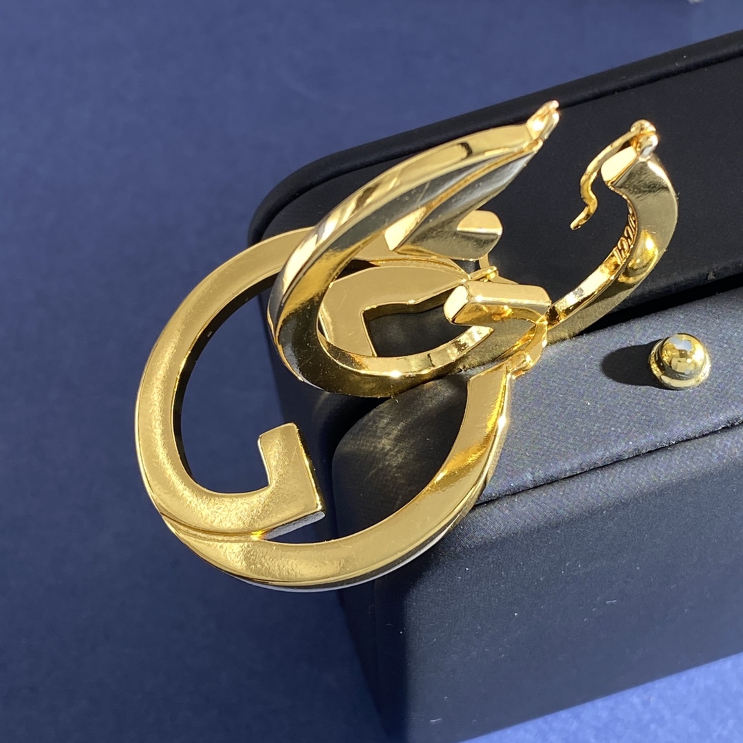 GGE132 Gucci GG Interlocking hoop earrings - ccjewelryacc
