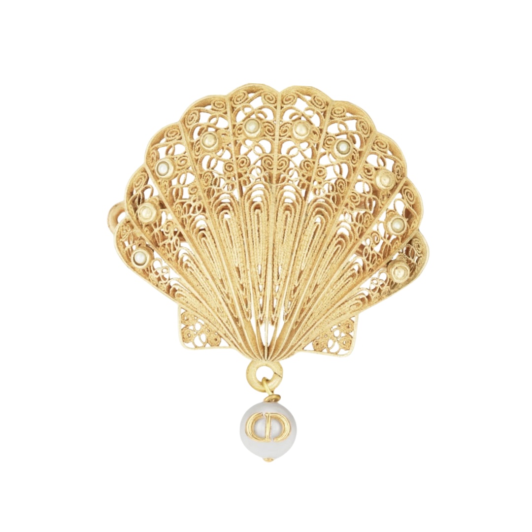 CDB060 Dior seashell brooch pin - ccjewelryacc