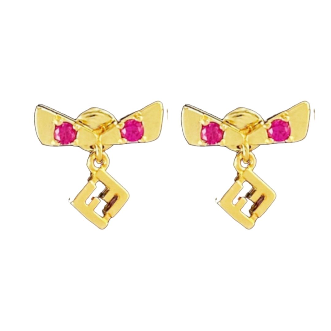FDE030 Fendi FF drop earrings - ccjewelryacc