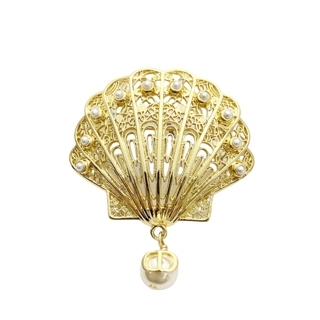 CDB060 Dior seashell brooch pin - ccjewelryacc