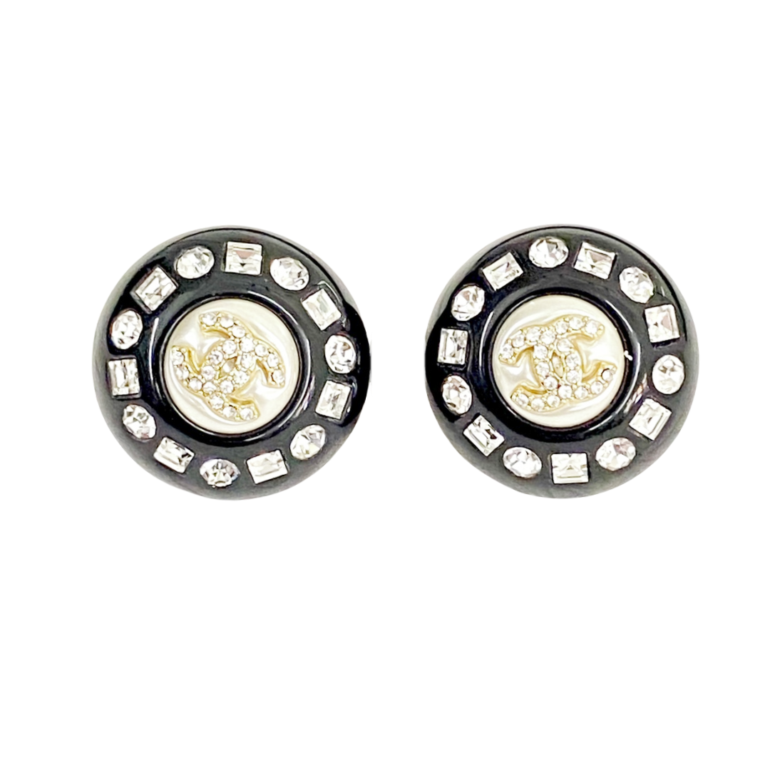 CCE508 Round black acrylic earring - ccjewelryacc