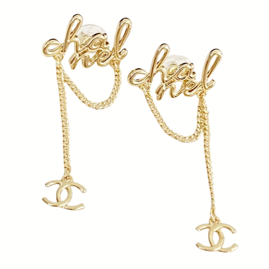 CCE267 Chanel chain tassels earrings for women - ccjewelryacc
