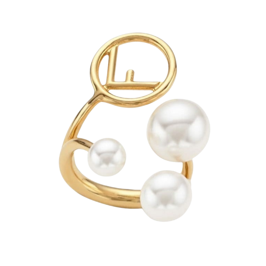 FDR012 F PEARL GOLD RING - ccjewelryacc