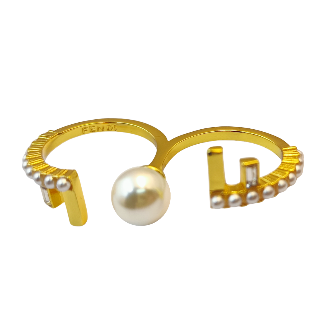 FDN017 fendi ff Necklace earring bracelet ring collection - ccjewelryacc