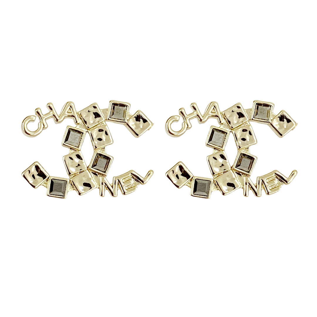 CCE419 Chanel logo earrings - ccjewelryacc