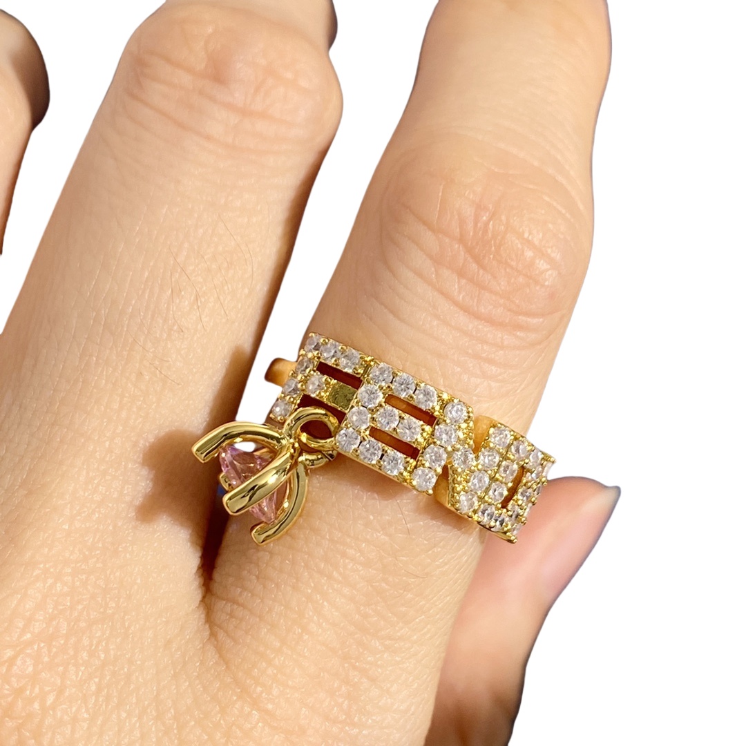 FDR008 fendi signature ring - ccjewelryacc
