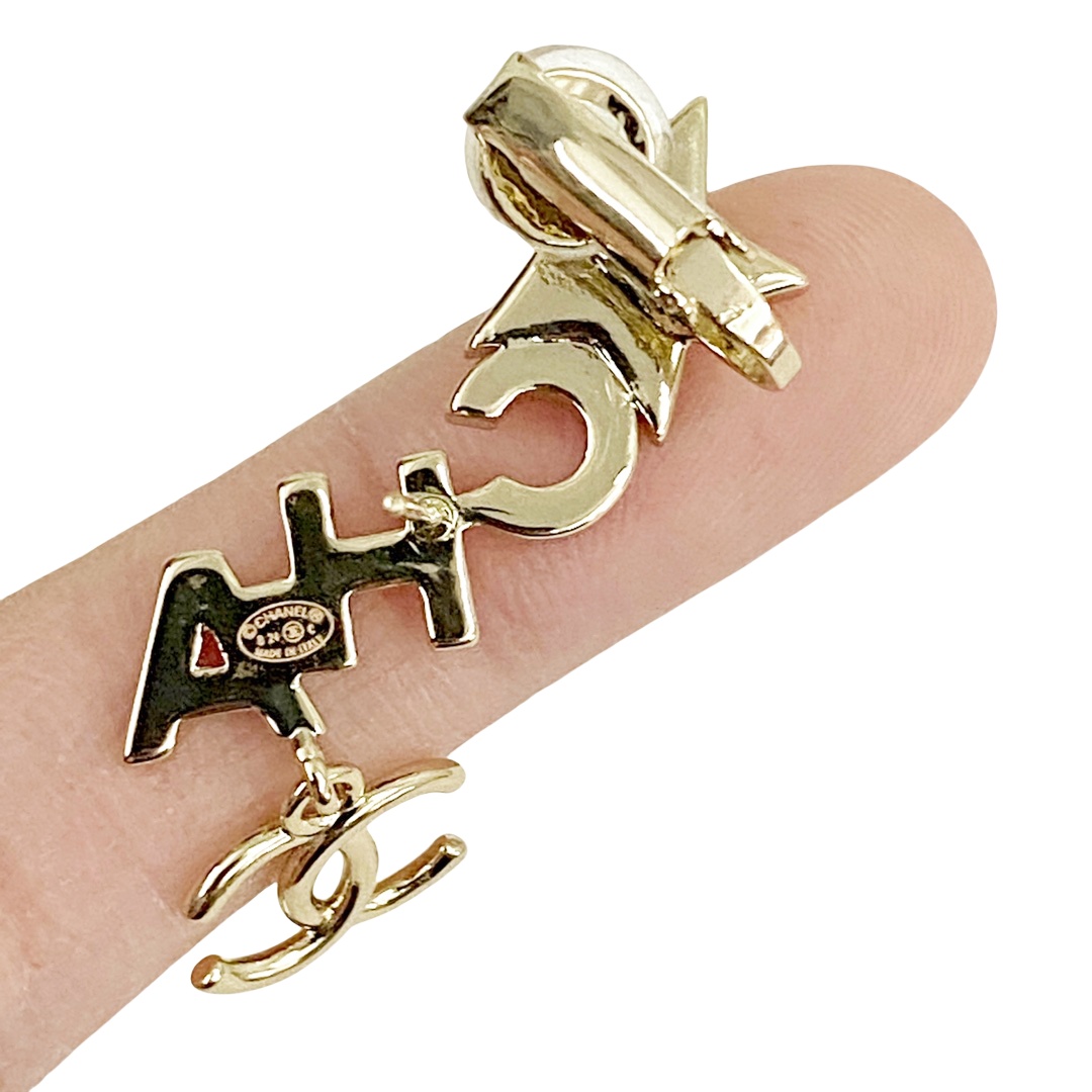 CCE227 Chanel crystal cc star earrings - ccjewelryacc