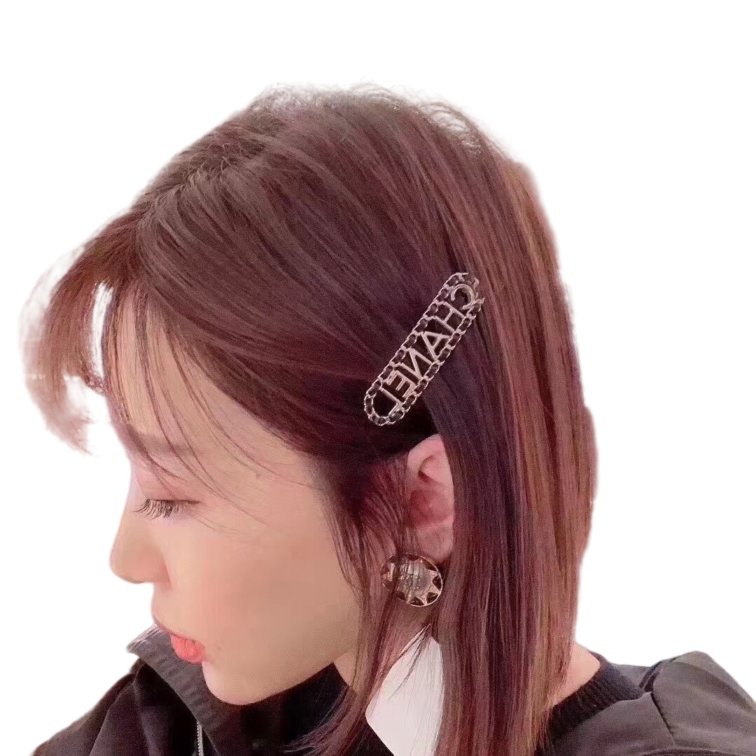 CCH020 Metal and leather chanel hair pin - ccjewelryacc