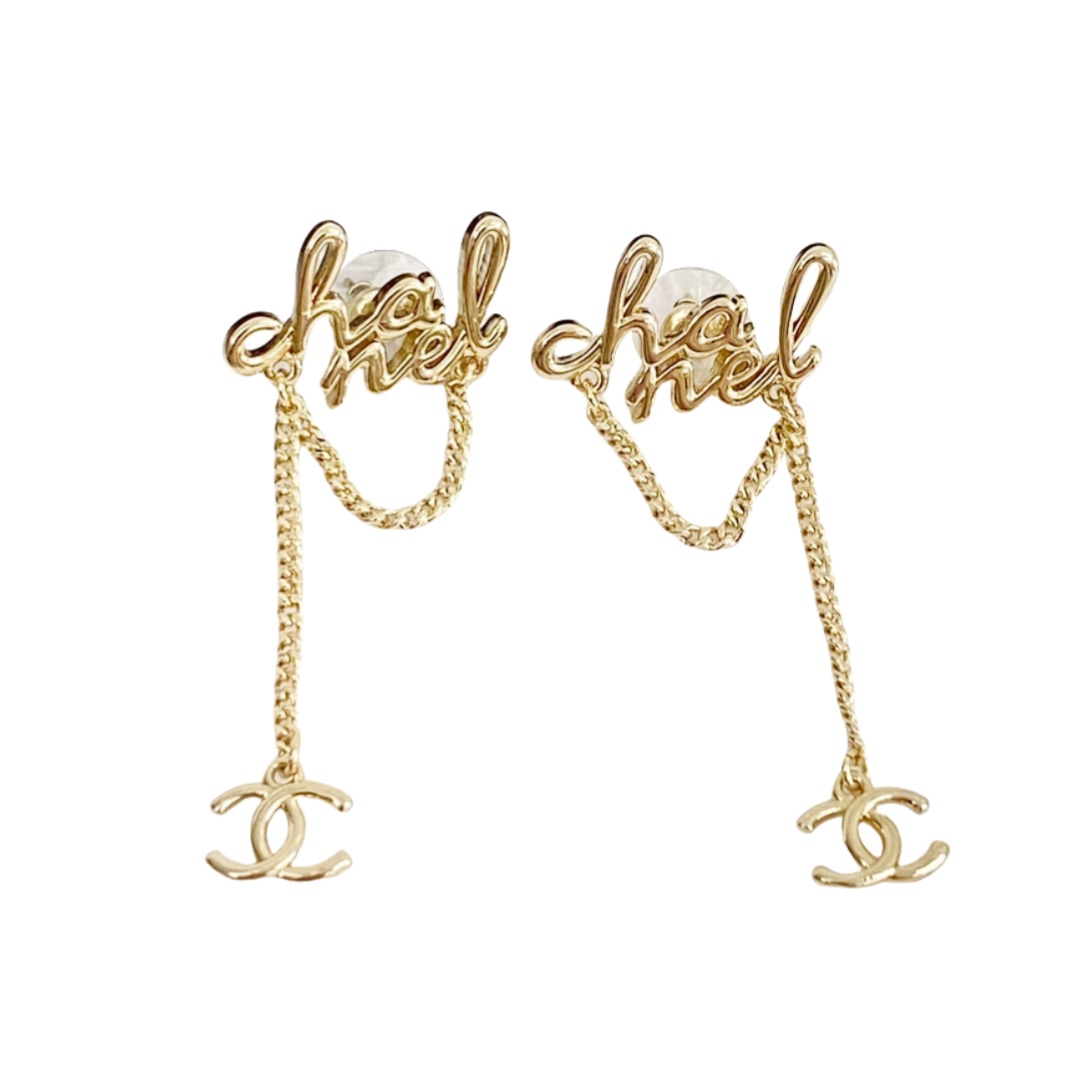 CCE267 Chanel chain tassels earrings for women - ccjewelryacc