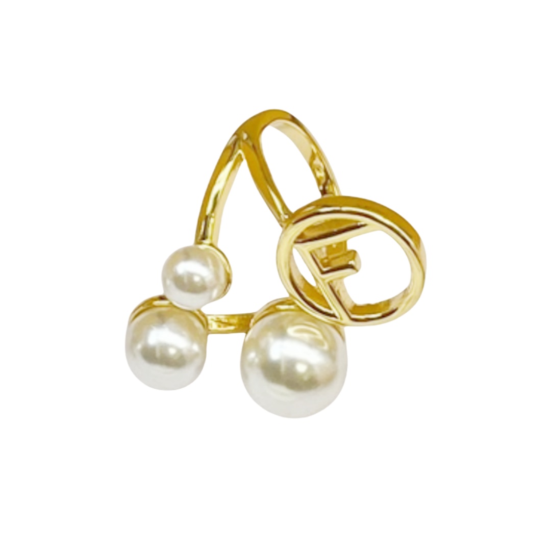 FDR012 F PEARL GOLD RING - ccjewelryacc