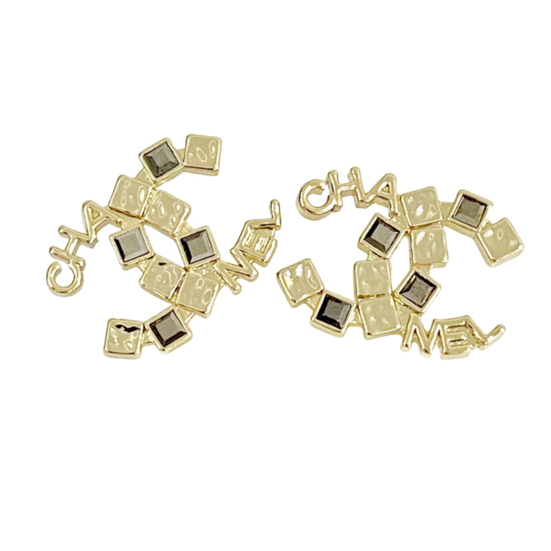 CCE419 Chanel logo earrings - ccjewelryacc
