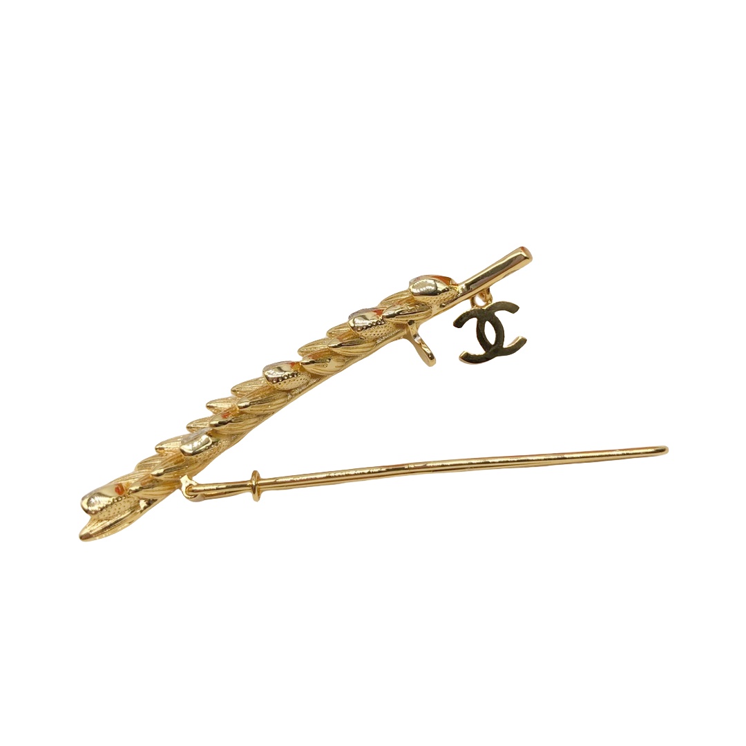 CCH010 Chanel Wheat hair clip - ccjewelryacc