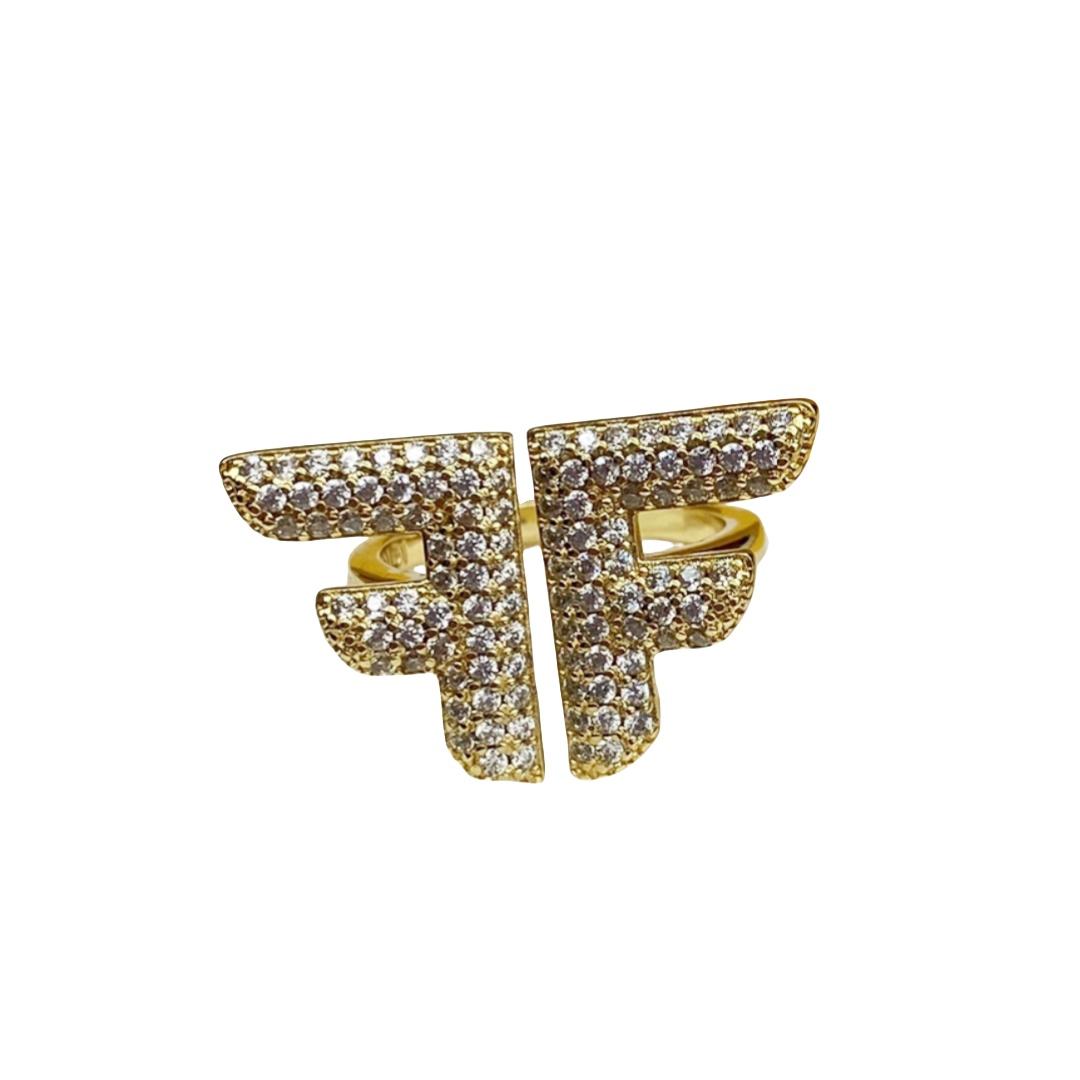 FDR026 Fendi ff ring gold - ccjewelryacc